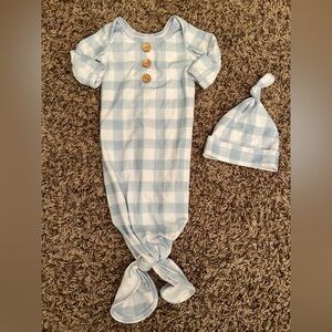 caden lane knotted gown and matching hat